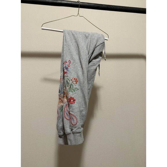 Johnny Was French Terry Freyde set Hoodie SZ L And Pants Joggers SZ M Gray - Picture 8 of 9